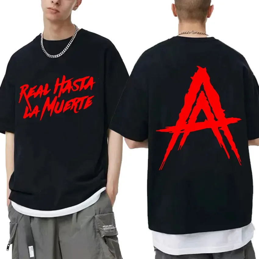 

Rapper Anuel AA Real Hasta La Muerte Graphic T Shirts Unisex Hip Hop Trend Short Sleeve T Shirt Casual Fashion Oversized T-shirt