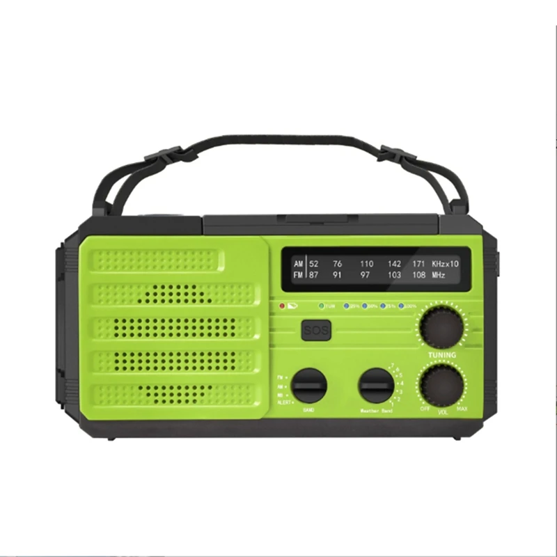 

8000Mah Emergency Hand Crank Radio,Weather Alert Radio,Survival Solar Powered Radio With Flashlight,Phone Charger,SOS