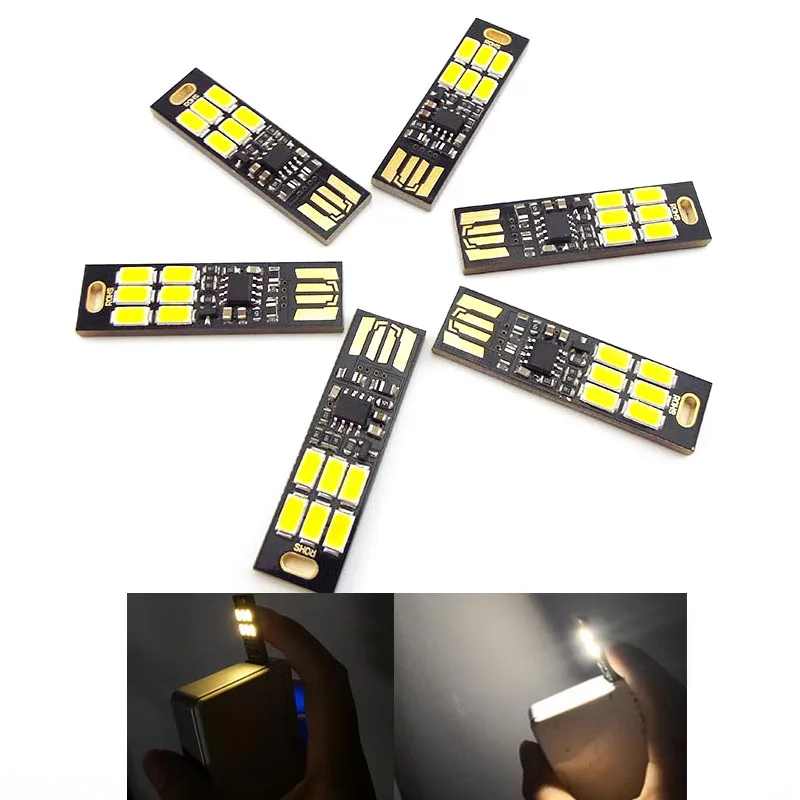 Регулируемая светодиодная USB-лампа 5 В, 6 светодиодов, брелок для ключей, Портативная USB-лампа с сенсорным управлением, для портативного компьютера, ноутбука M20 
Регулируемая светодиодная USB-лампа 5 В, 6 светодиодов, брелок для ключей, Портативная USB-лампа с сенсорным управлением, для портативного компьютера, ноутбука M20