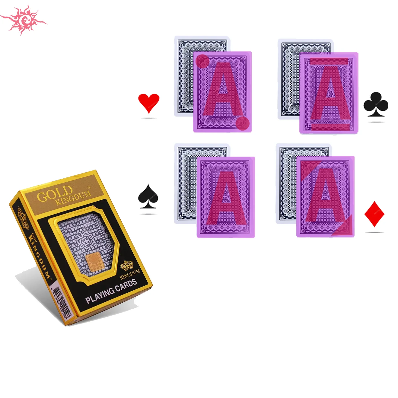 Marked Playing Cards for UV Plastic Gold Kingdum Magic Decks Board Game Anti Cheating Poker
Marked Playing Cards for UV Plastic Gold Kingdum Magic Decks Board Game Anti Cheating Poker