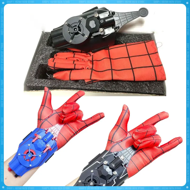 

In Stock Spiderman Web Shooters Spider Man Upgraded Version Wrist Launcher Peter Parker Cosplay Toys For Children Festival Gift