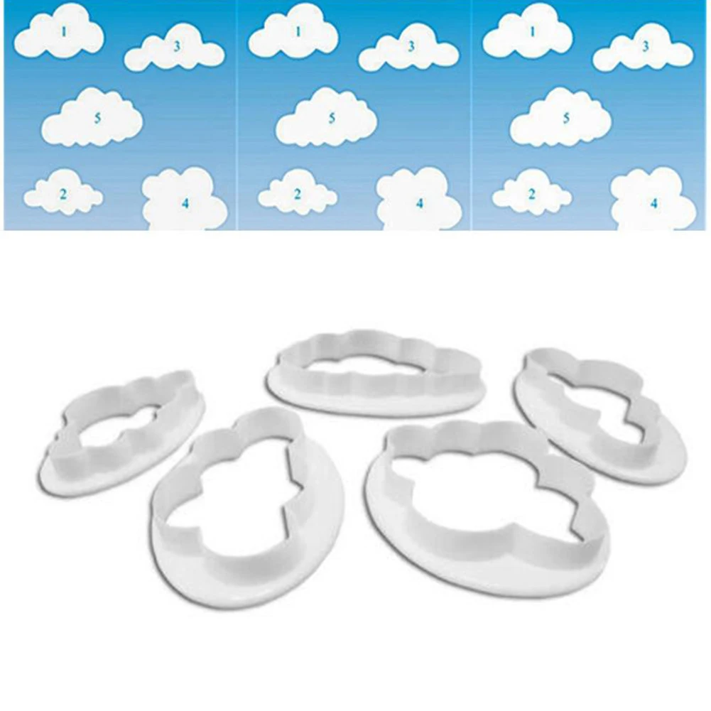 5Pcs/set Fondant Cutter Cloud Plastic Cake Cookie Biscuit Cutter Fondant Mold Fondant Cake Decorating Tools Sugar Craft
5Pcs/set Fondant Cutter Cloud Plastic Cake Cookie Biscuit Cutter Fondant Mold Fondant Cake Decorating Tools Sugar Craft