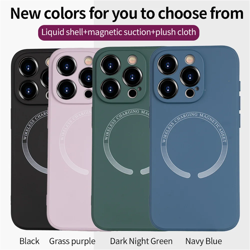 Чехлы для беспроводной зарядки Magsafe для iPhone 15 11 14 13 12 Pro Max Plus, жидкий силиконовый магнитный мягкий чехол, аксессуары для телефонов
Чехлы для беспроводной зарядки Magsafe для iPhone 15 11 14 13 12 Pro Max Plus, жидкий силиконовый магнитный мягкий чехол, аксессуары для телефонов