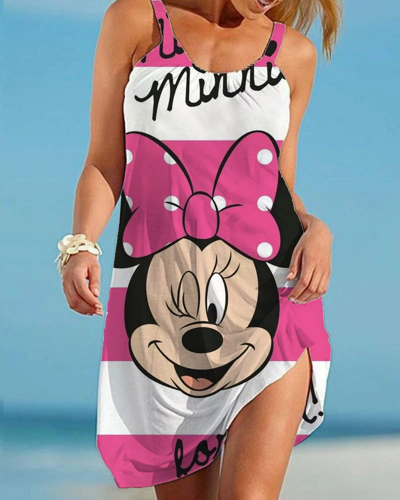 Ladies Elegant Dress Disney Mickey Minnie Dress Boho Print Cartoon Sleeveless Sexy Loose Strap Beach Dress 2022 Hot Sale
Ladies Elegant Dress Disney Mickey Minnie Dress Boho Print Cartoon Sleeveless Sexy Loose Strap Beach Dress 2022 Hot Sale