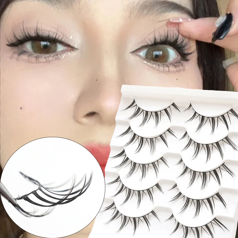 5 Pairs Handmade Eyelashes 3D Natural False Lashes Fluffy Soft Cross Manga Lashes Wispy Natural Eyelash Extension Makeup Tools
5 Pairs Handmade Eyelashes 3D Natural False Lashes Fluffy Soft Cross Manga Lashes Wispy Natural Eyelash Extension Makeup Tools