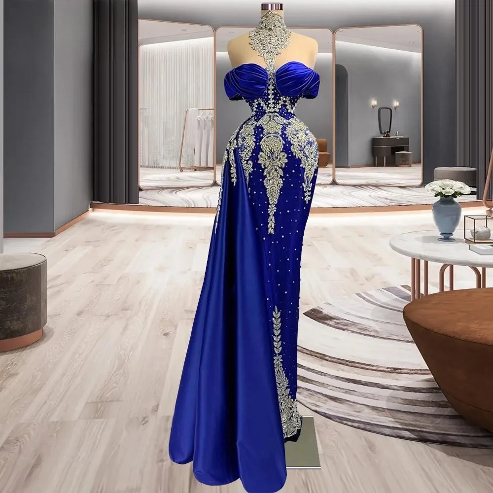 Royal Blue Prom Dresses Mermaid Sweetheart Appliques Prom Gown Saudi Arabia Dubai Black Girls Evening Dresses Robe De Soiree
Royal Blue Prom Dresses Mermaid Sweetheart Appliques Prom Gown Saudi Arabia Dubai Black Girls Evening Dresses Robe De Soiree