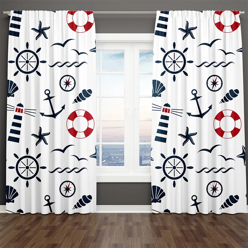 3D Print Cheap Modern Ocean Sailing Anchor Blue 2 Pieces Thin Shading Window Curtain For Living Room Bedroom Decor Rod Pocket
3D Print Cheap Modern Ocean Sailing Anchor Blue 2 Pieces Thin Shading Window Curtain For Living Room Bedroom Decor Rod Pocket