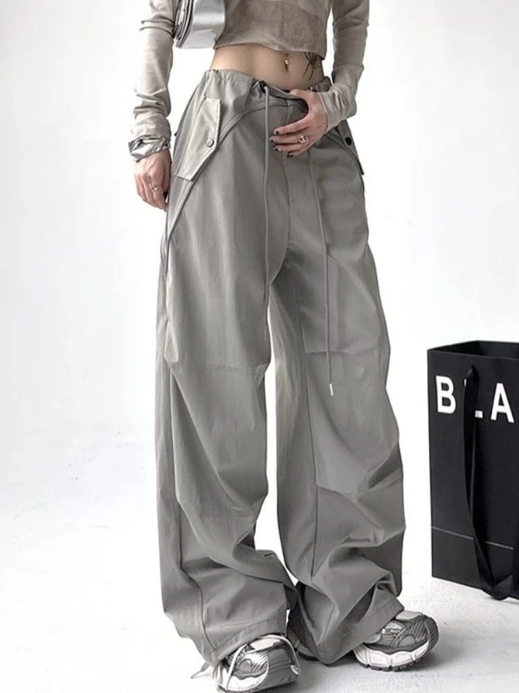 Y2K Parachute Pants Women Spring Summer High Street Hip Hop Oversize Pockets Cargo Trousers American Baggy Wide Leg Pants
Y2K Parachute Pants Women Spring Summer High Street Hip Hop Oversize Pockets Cargo Trousers American Baggy Wide Leg Pants