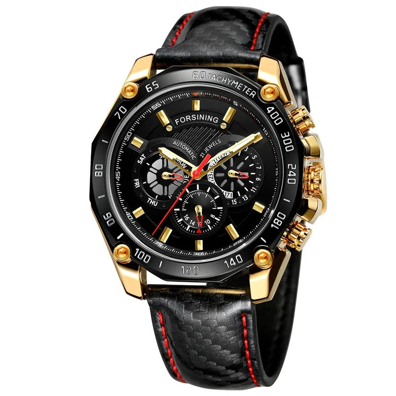 

Complex functional chronograph wristwatch