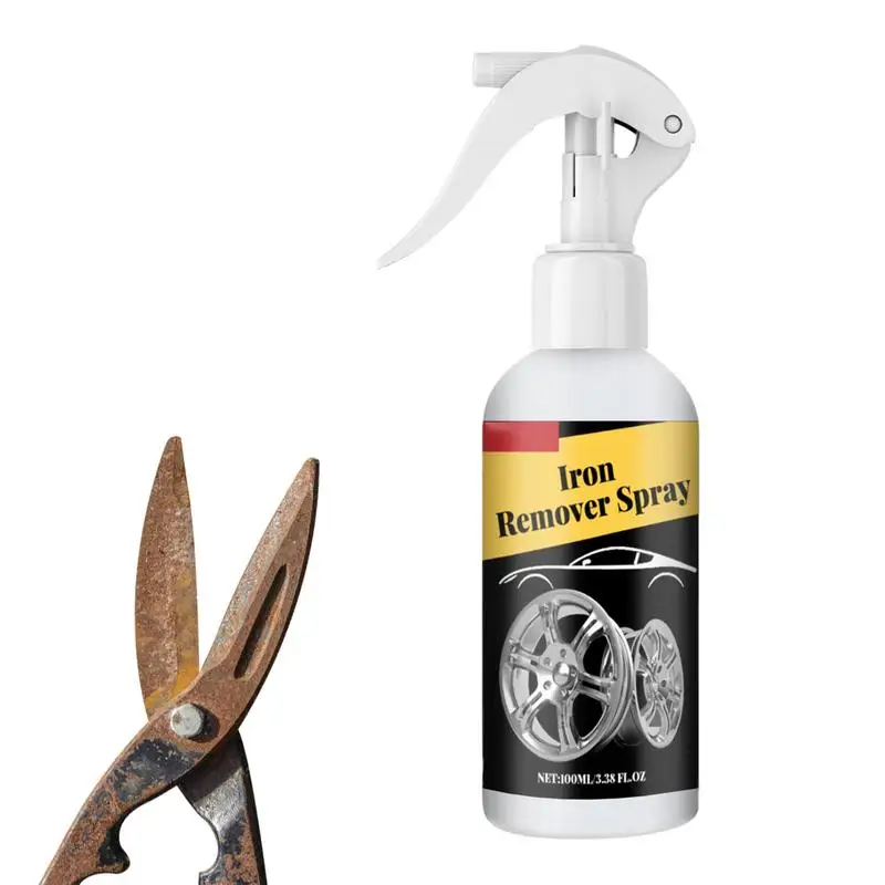 

Iron Remover Spray 3.38fl Oz Rust Preventive Coating Car Exterior Care Products Chrome Cleaner Spray Rust Stain Remover For Cars