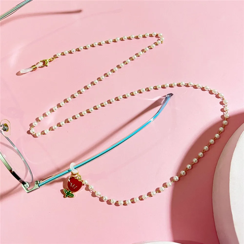 1Pc Length 65cm Alloy Flower Pearl Glasses Chain Cute Painting Oil Tulip Mask Chain Earphone Anti-lost Long Necklace Lanyard
1Pc Length 65cm Alloy Flower Pearl Glasses Chain Cute Painting Oil Tulip Mask Chain Earphone Anti-lost Long Necklace Lanyard