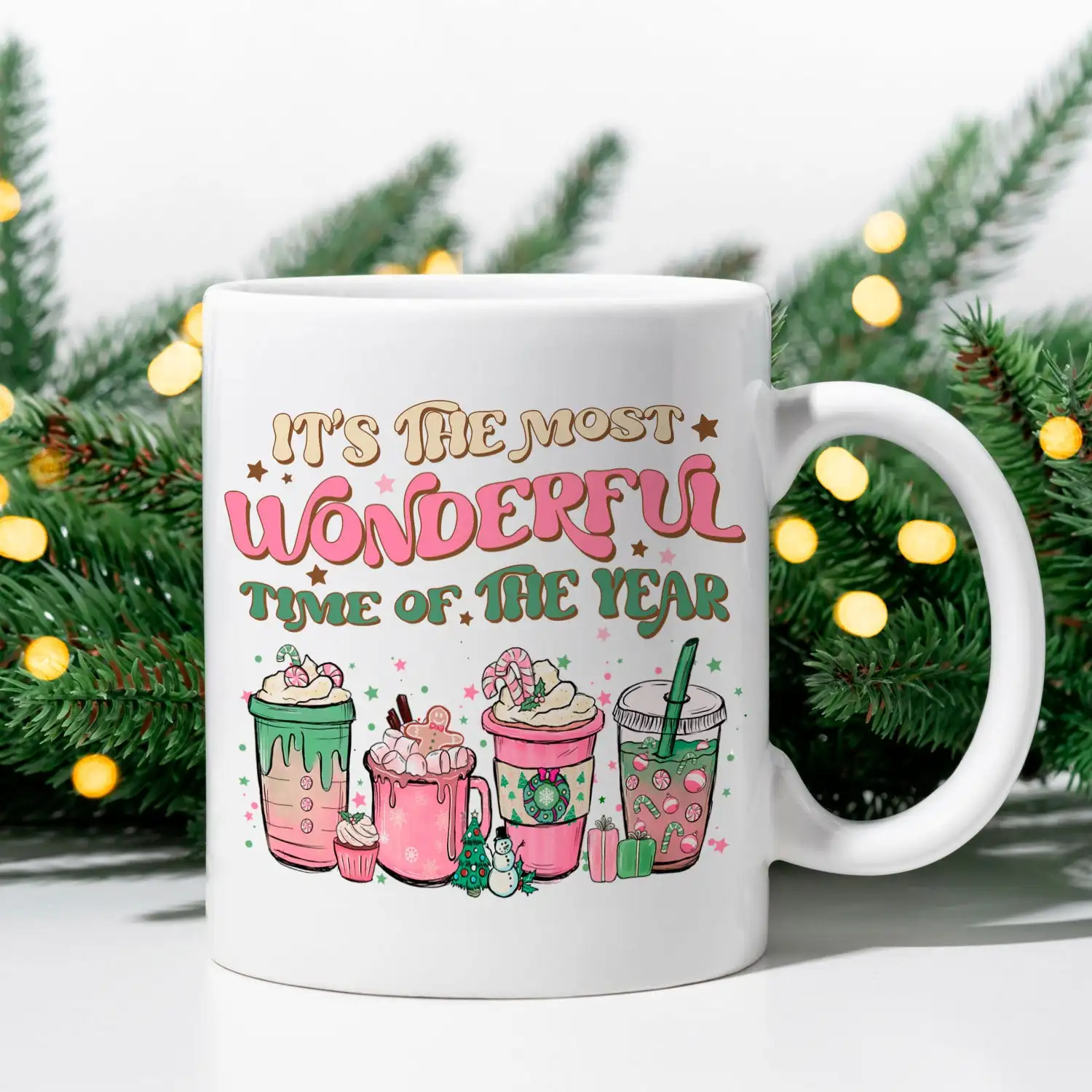 

Это самое замечательное время года, кофейная кружка, рождественские керамические чашки, креативная чашка, милые кружки, персонализированные подарки, чайная чашка