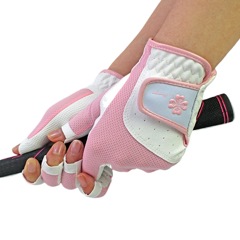 

Women's Golf Gloves Open Finger Non Slip Silicone Gloves Breathable Exposed Fingers Touchscreen Outdoor Sports Gloves