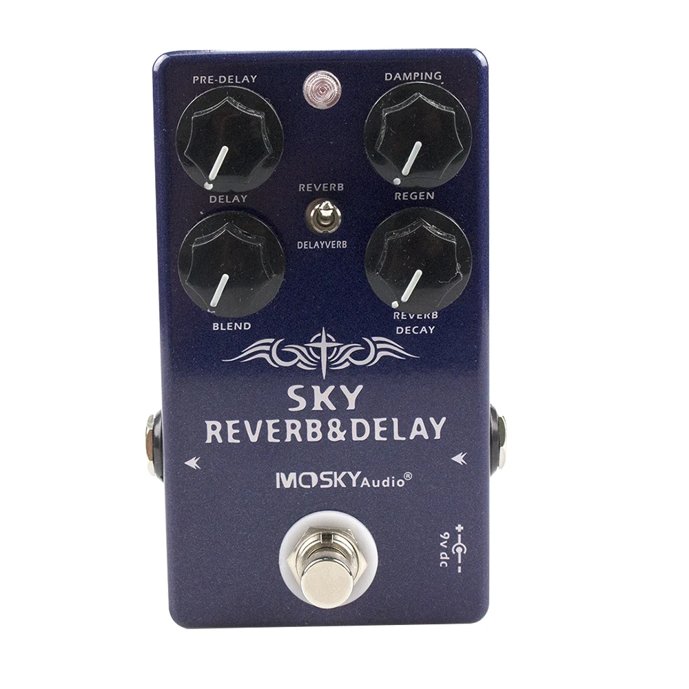 

MOSKY SKY REVERB DELAY 2-in-1 Digital Reverb & Delay Guitar Pedal with True Bypass Switch for Electric Guitar Bass Accessories