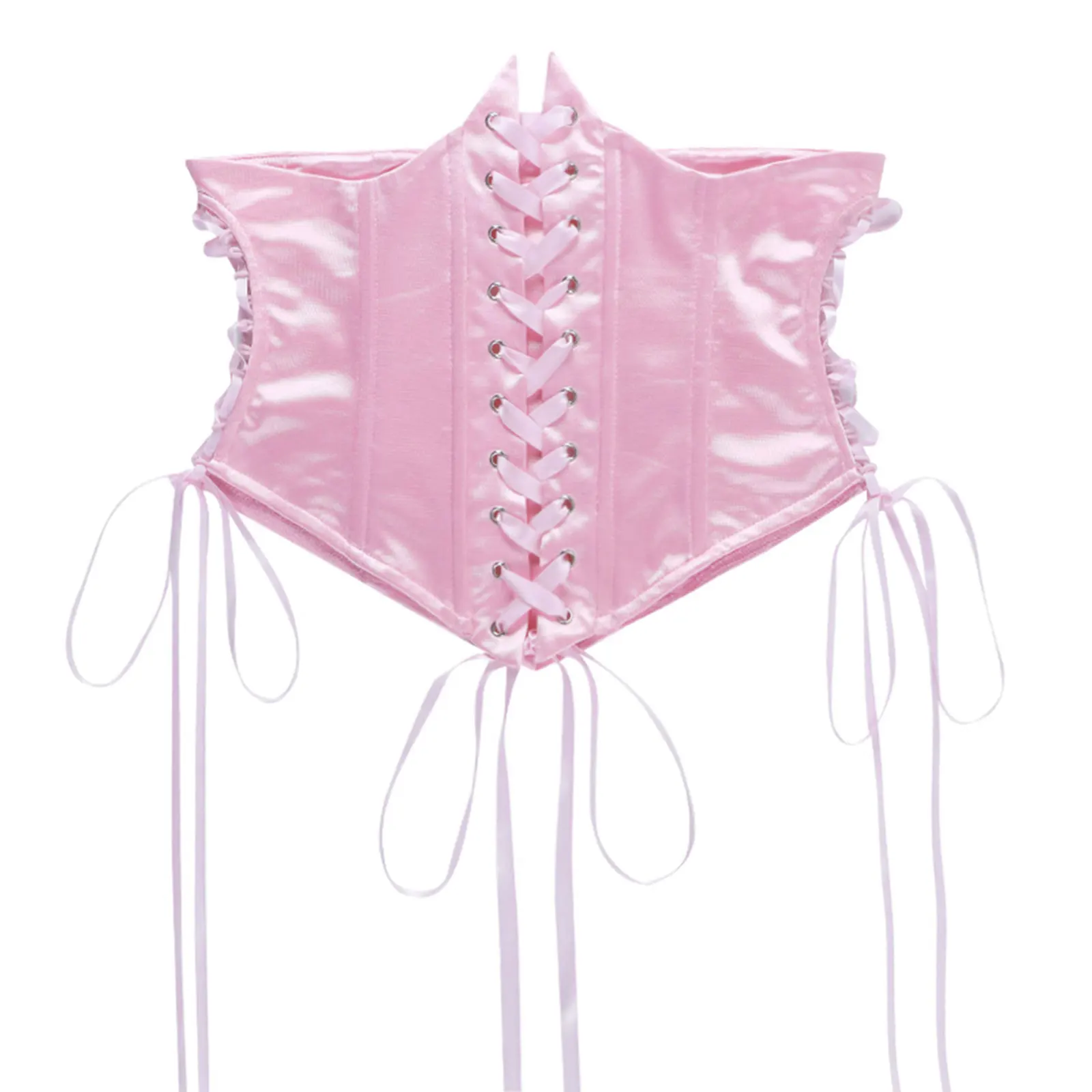 

Women Fairy Grunge Pink Chiffon Mini Dress Chic Bandage Corset Vintage Long Puff Sleeve Sundress Slash Neck Bridesmaid Bodycon