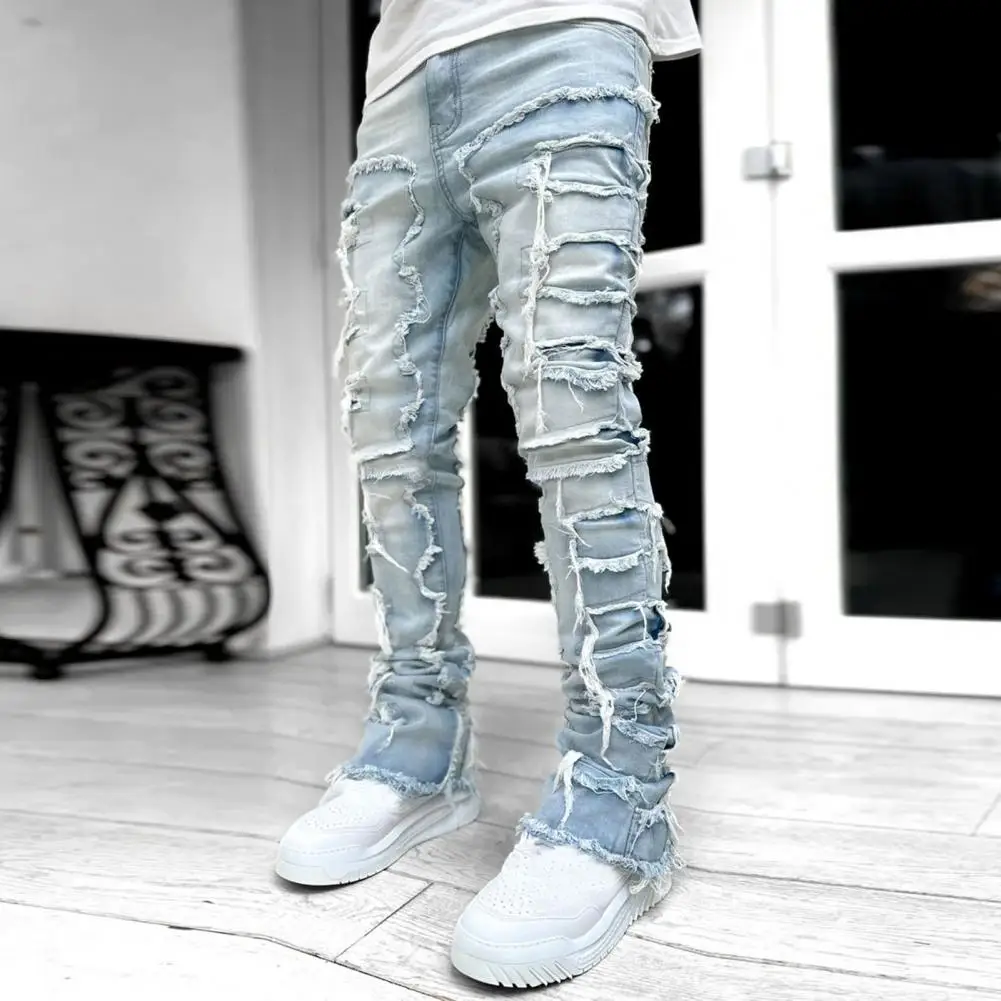 Men Trendy Jeans Stylish Men's Patchwork Jeans Comfortable Fashionable Long Pants for Daily Wear Outdoor Activities for Men
Men Trendy Jeans Stylish Men's Patchwork Jeans Comfortable Fashionable Long Pants for Daily Wear Outdoor Activities for Men