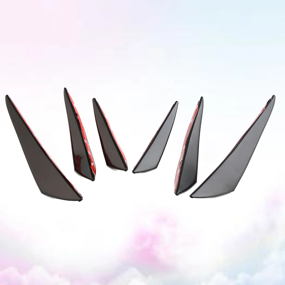 6PCS Universal PP Surface Car Bumper Front Lip Splitter Wrap Angle Spoiler (Black)
6PCS Universal PP Surface Car Bumper Front Lip Splitter Wrap Angle Spoiler (Black)