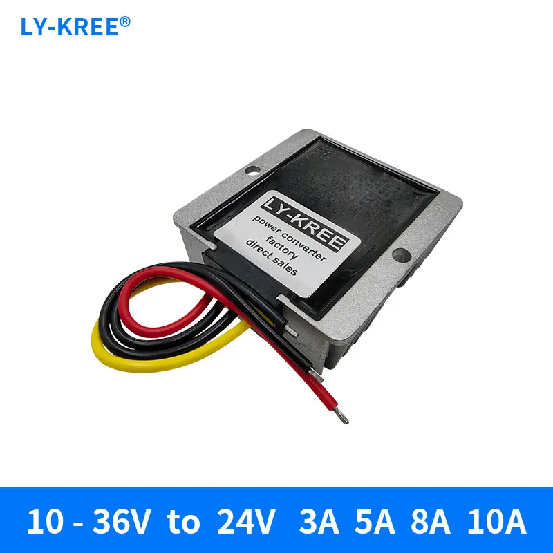 24V stabilized voltage 24V Power module 10-36V to 24V converter transformer Voltage regulator 3A 5A 8A10A Power converter 
24V stabilized voltage 24V Power module 10-36V to 24V converter transformer Voltage regulator 3A 5A 8A10A Power converter