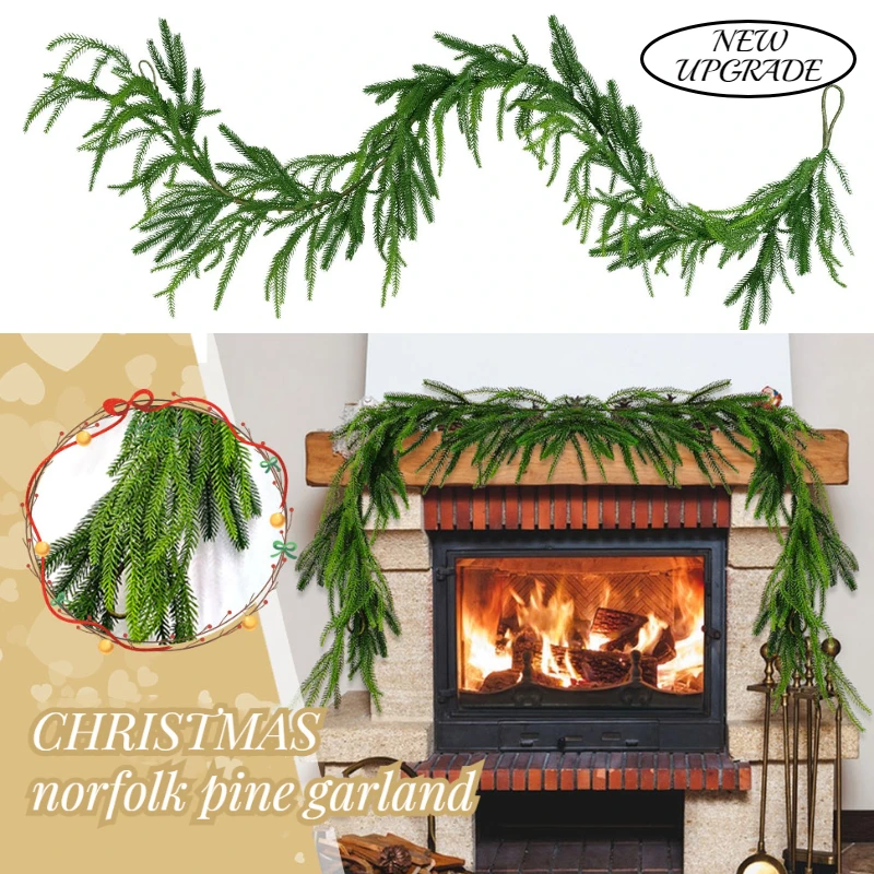 5/6/9FT Norfolk Pine Garland Christmas Garland Greenery Artificial Xmas Wreath Rustic Table Runner Holiday Indoor Mantle Decor
5/6/9FT Norfolk Pine Garland Christmas Garland Greenery Artificial Xmas Wreath Rustic Table Runner Holiday Indoor Mantle Decor
