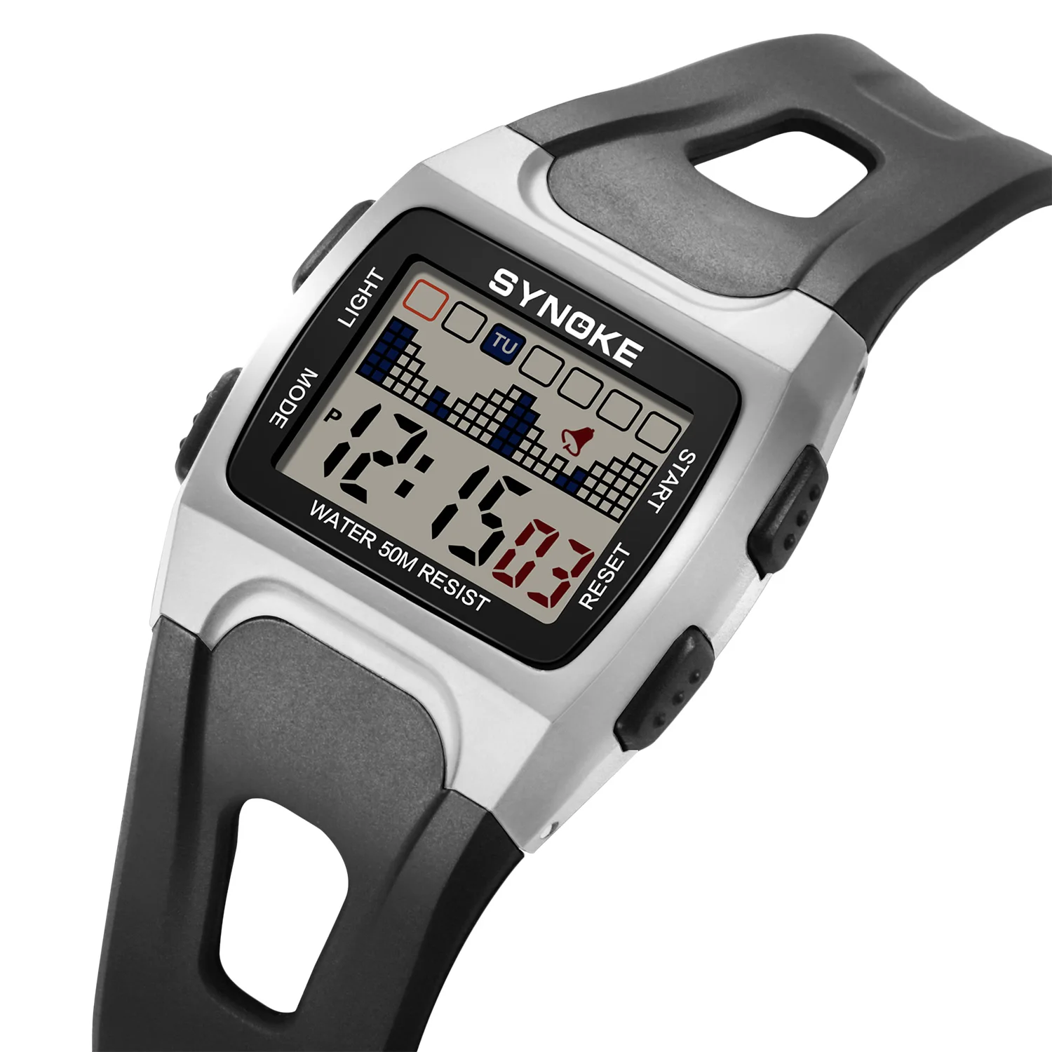 

SYNOKE Men's Outdoor Sport LED Digital Watch, Waterproof Chronograph Alarm Clock Wristwatch For Teens