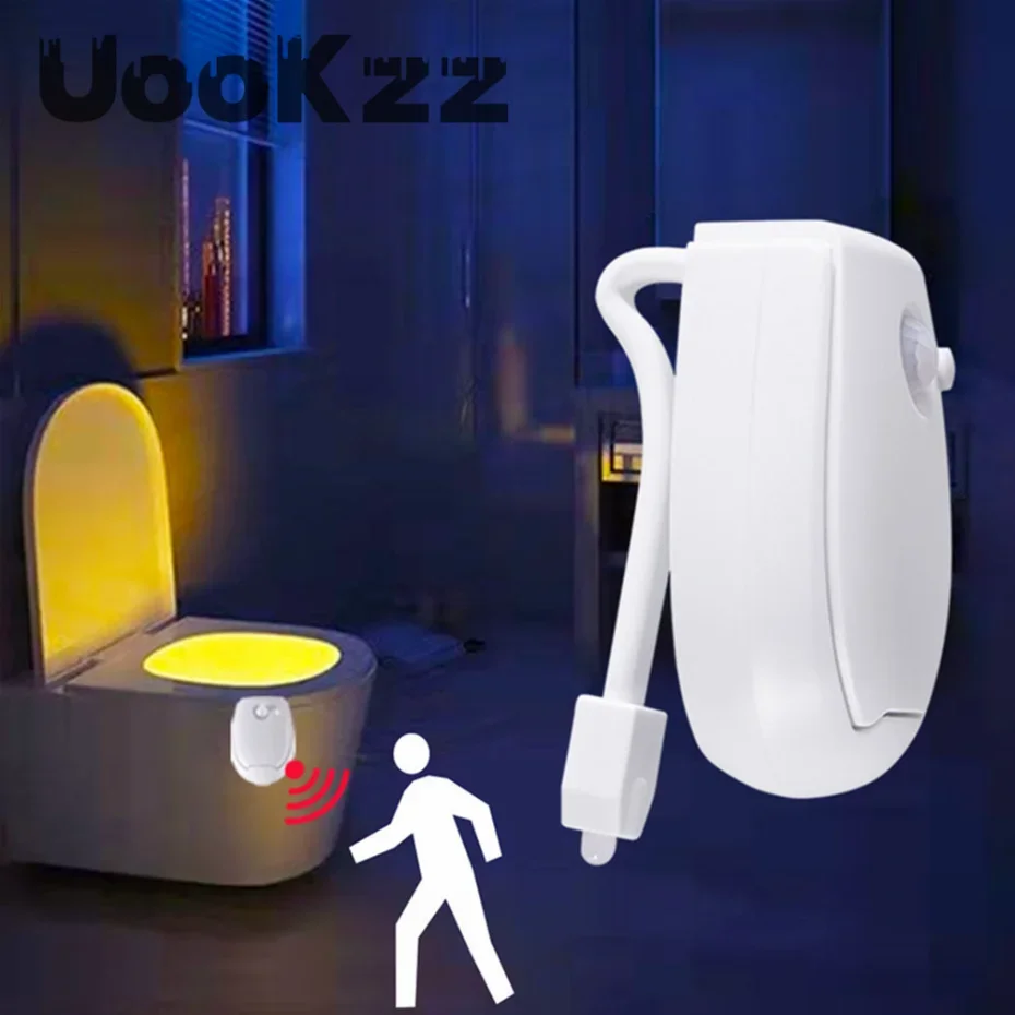 

7 Colors Smart PIR Motion Sensor Toilet Seat Night Light Waterproof Backlight For Toilet Bowl LED Luminaria Lamp WC Toilet Light