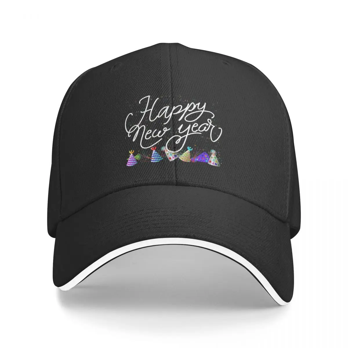 

Confetti Happy New Years Celebration Baseball Cap Fishing cap Trucker Cap Women's Hats 2024 Men's