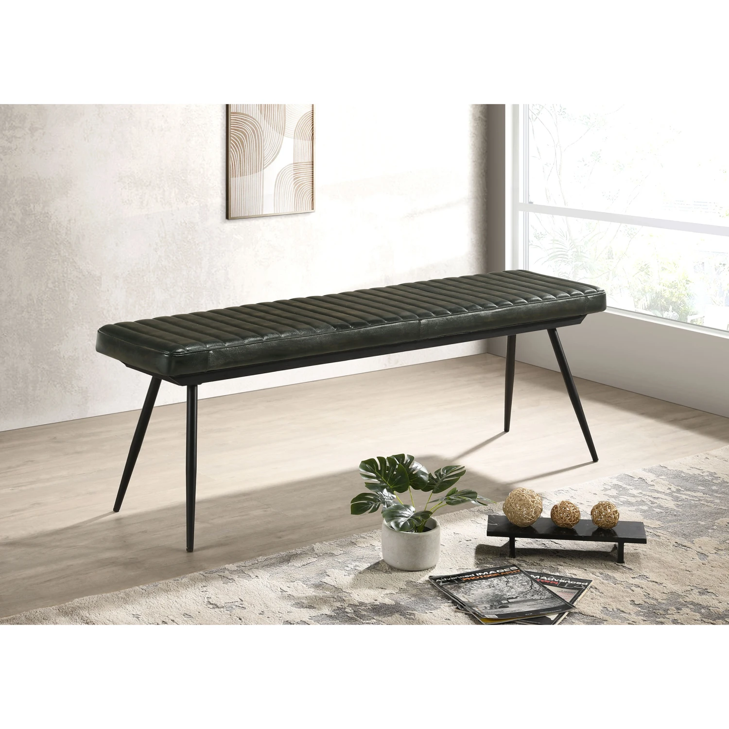 

Black Tufted Cushion Side Bench with Elegant Espresso Finish, Stylish and Comfortable Seating for Any Room in Your Home makeup
