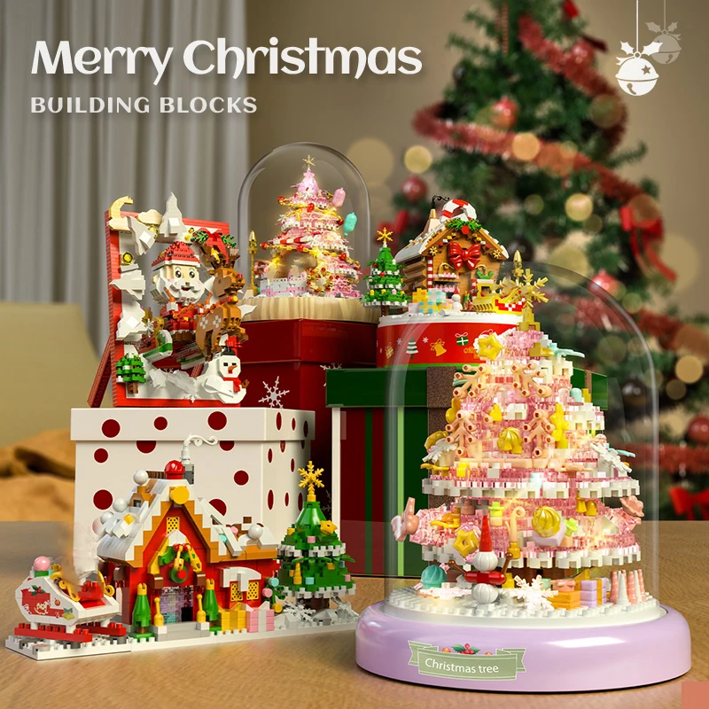 Winter Christmas Frame Gingerbread House Christmas Tree Music Box Atmosphere Decoration Micro Building Blocks Bricks Toys Gifts
Winter Christmas Frame Gingerbread House Christmas Tree Music Box Atmosphere Decoration Micro Building Blocks Bricks Toys Gifts