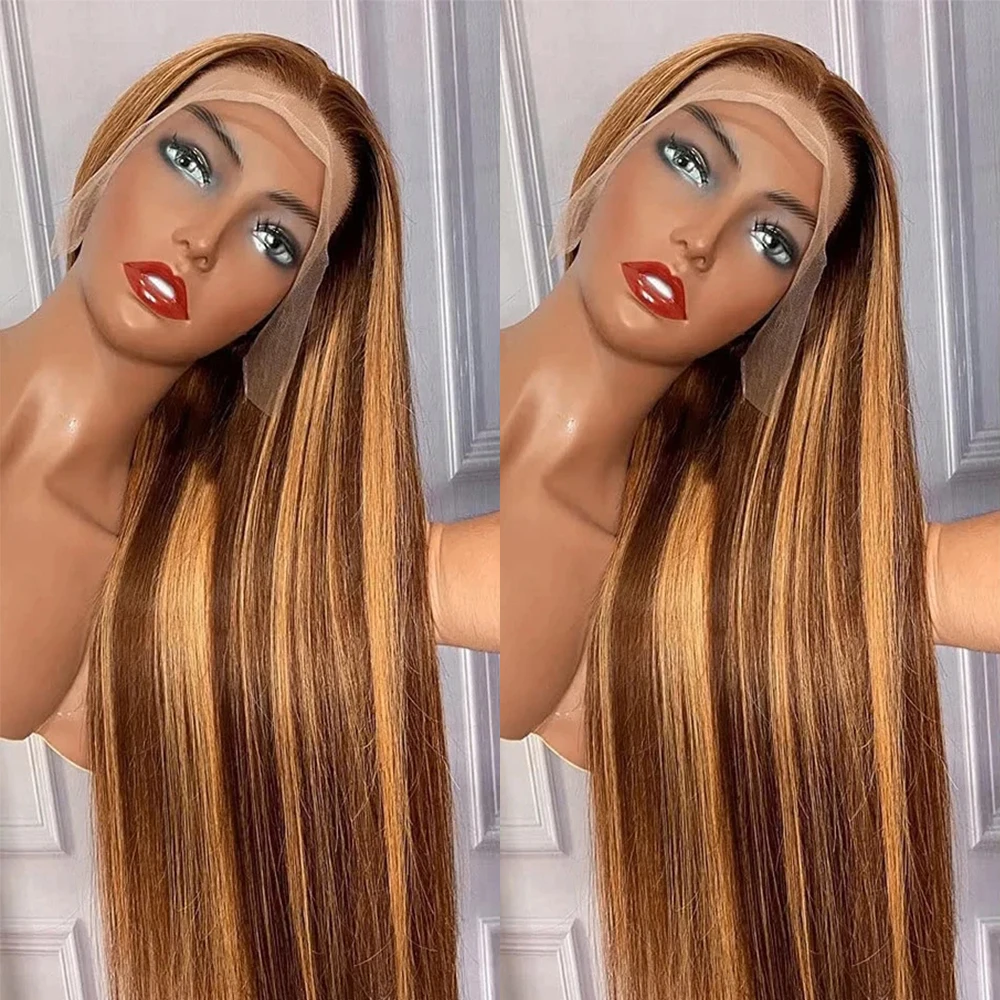 Bone Straight Highlight Colored 13x6 Lace Frontal Human Hair Wigs For Women Brazilian 4-27 13x4 Lace Front Wig Pre Plucked
Bone Straight Highlight Colored 13x6 Lace Frontal Human Hair Wigs For Women Brazilian 4-27 13x4 Lace Front Wig Pre Plucked