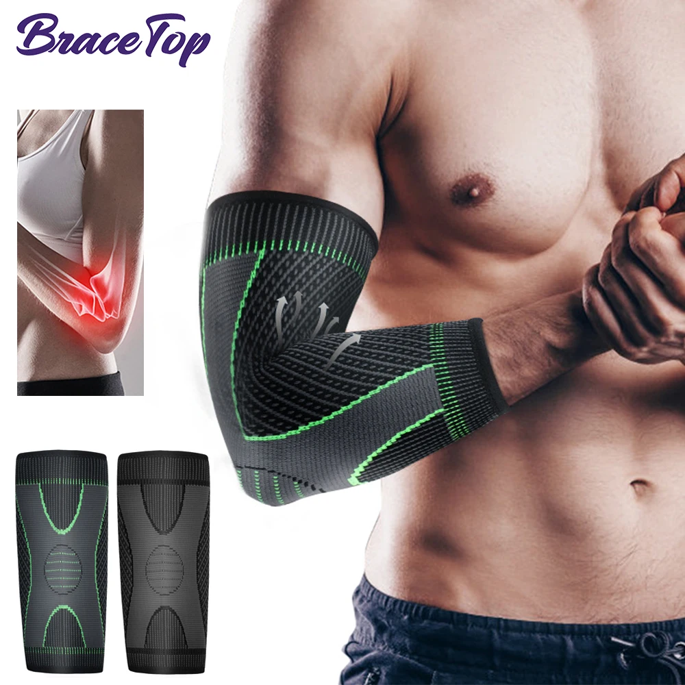 BraceTop 1 PC Elbow Brace Compression Support Elbow Protective Pad for Tendonitis, Tennis Elbow Brace & Golfers Elbow Treatment
BraceTop 1 PC Elbow Brace Compression Support Elbow Protective Pad for Tendonitis, Tennis Elbow Brace & Golfers Elbow Treatment