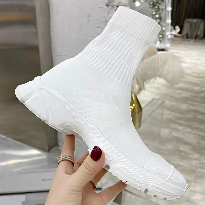 Luxury Designer Casual Shoes Men And Women Thick Sole Sneakers Running Sports Trainer Shoes Stretch Fabric Ankle Boots For Women
Luxury Designer Casual Shoes Men And Women Thick Sole Sneakers Running Sports Trainer Shoes Stretch Fabric Ankle Boots For Women