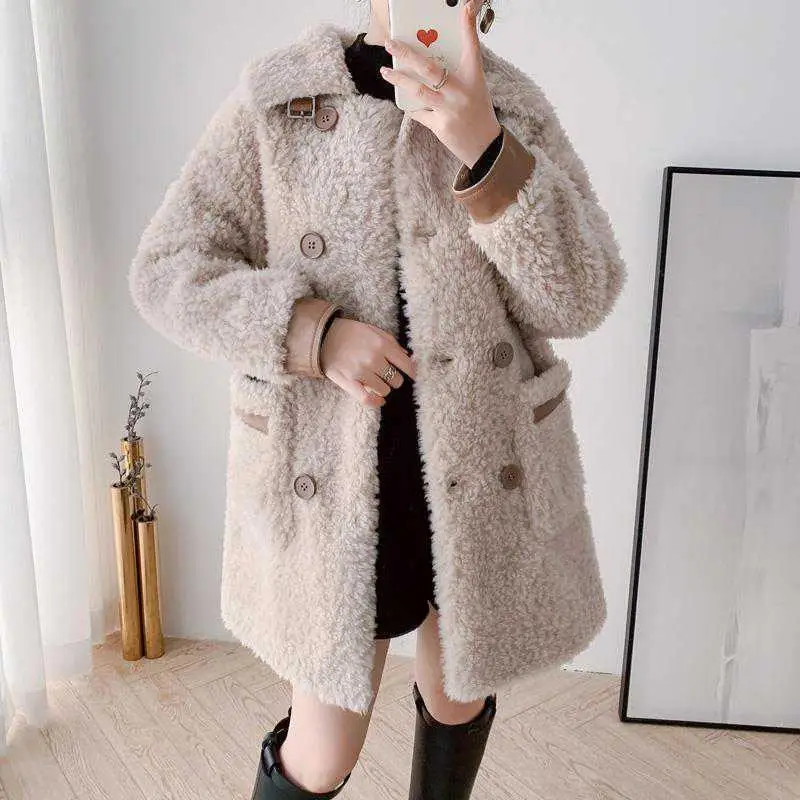 Imitation Lamb Wool Winter Coat Women Casual Single Breasted Long Sheep Shearing Overcoat Office Lady Turn Down Collar Jacket
Imitation Lamb Wool Winter Coat Women Casual Single Breasted Long Sheep Shearing Overcoat Office Lady Turn Down Collar Jacket
