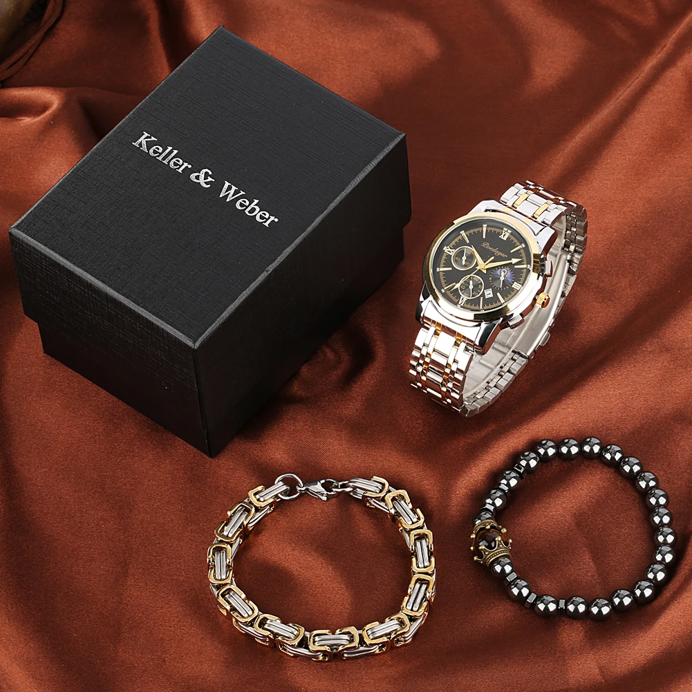 Business Men Watch Bracelet Set Gift for Male Luxury Fashion Luminous Waterproof Quartz Wristwatch Stainless Steel Reloj Hombre
Business Men Watch Bracelet Set Gift for Male Luxury Fashion Luminous Waterproof Quartz Wristwatch Stainless Steel Reloj Hombre