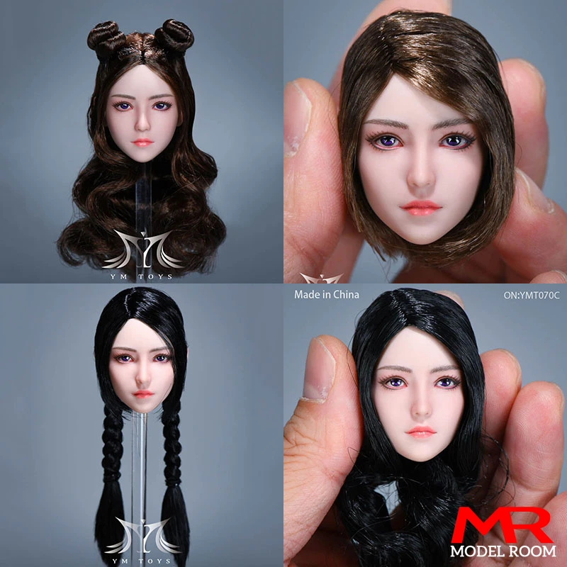 

In Stock YMTOYS YMT070 1/6 Little Girl Cang Head Sculpt Carving Model Fit 12'' TBL PH JO Female Soldier Action Figure Body Dolls