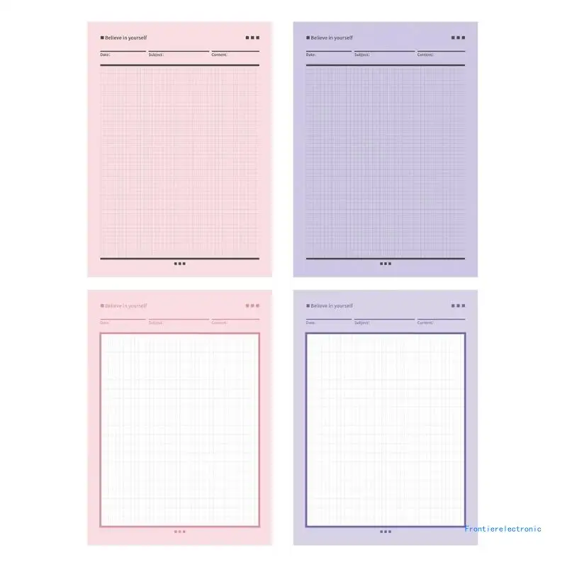 

7x10Inch Writing Pad 50 Page Gridded Tear Off Sheets Student Class Notebook DropShipping