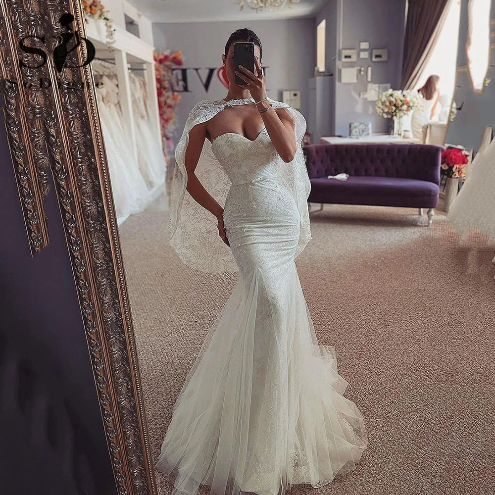 SoDigne Mermaid Wedding Dresses With Beads Pearl Detachable Neck 2024 Bride Dress Vestido de Noiva Women Wedding Gowns
SoDigne Mermaid Wedding Dresses With Beads Pearl Detachable Neck 2024 Bride Dress Vestido de Noiva Women Wedding Gowns
