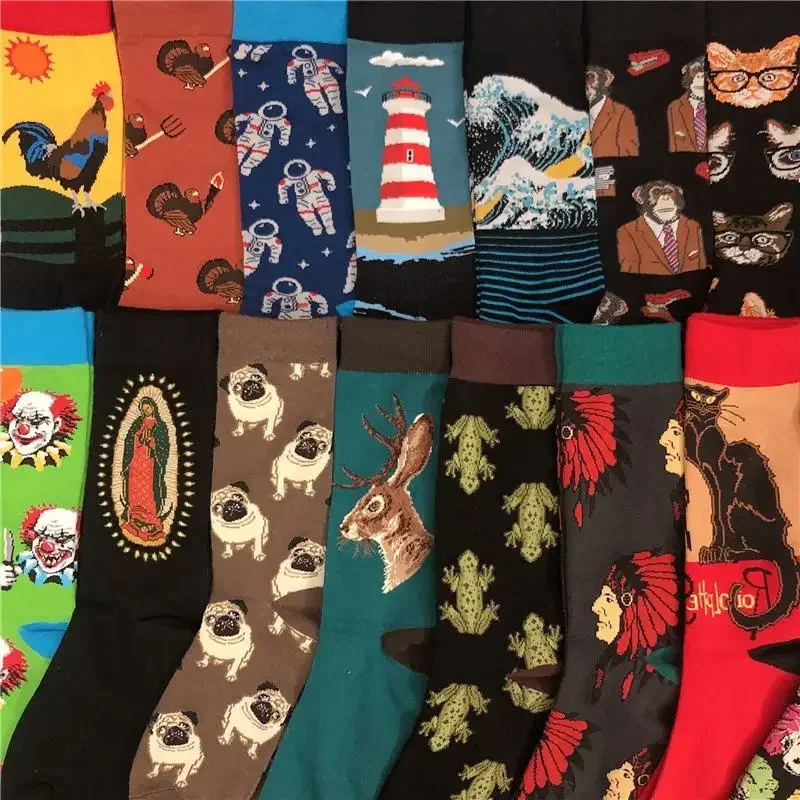 

Men Socks Cartoon Anime Long Sock Knee-High Couples Cosplay Sock Personality Hip Hop Harajuku Skateboard Funny Sock for Women