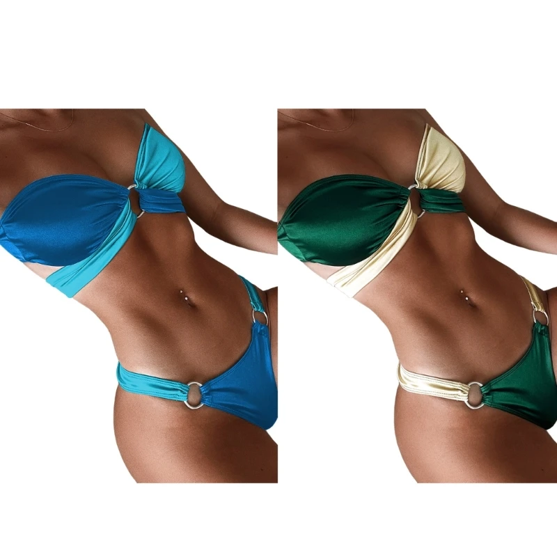 2024 New Women O-ring Assorted Colors Bandeau Bikini Set Strapless Bathing Suits 2 Pieces Smocked Bikini Swimsuits for Swimwear
2024 New Women O-ring Assorted Colors Bandeau Bikini Set Strapless Bathing Suits 2 Pieces Smocked Bikini Swimsuits for Swimwear