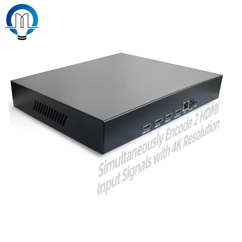 

2 hd-mi Input and 2 hd-mi output to IP srt rtsp rtmp m38 rtmps H.264 H.265 live streaming encoder