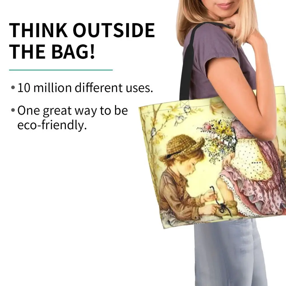 Custom Kawaii Sarah Kay Shopping Canvas Bags Women Portable Large Capacity Groceries Girl Roses And Watering Tote Shopper Bags 17 Sa4c6832078f244d6a029b7f13d187c8bZ