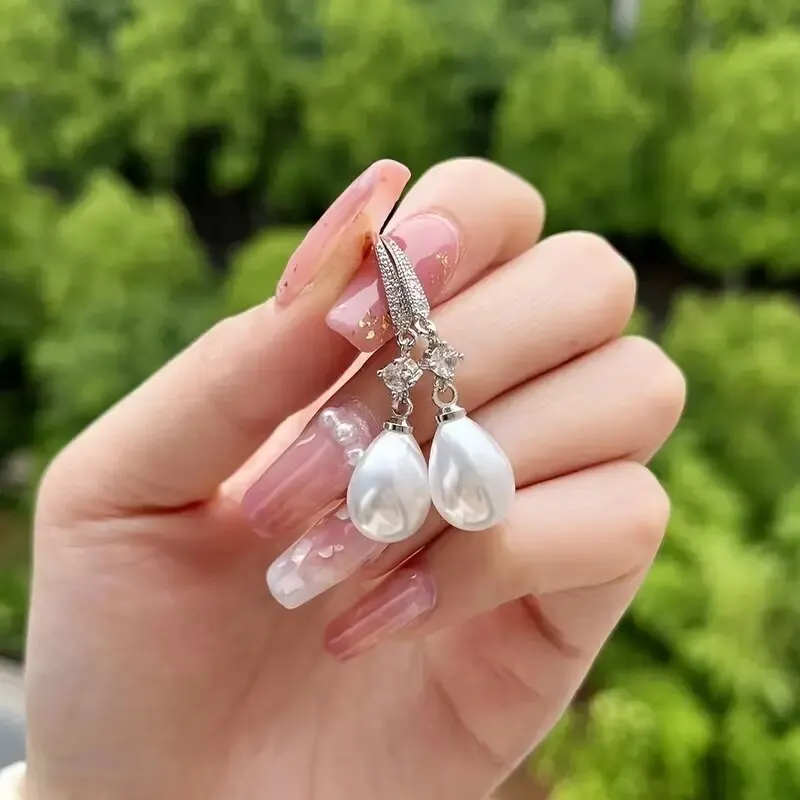 Fashion Water Drop Pearl Zircon Dangle Earrings for Women Bridesmaid Wedding Jewelry 5 Mallzona Sa4c6bb04463b4c6c968057af086fbcac7 Fashion Water Drop Pearl Zircon Dangle Earrings for Women Bridesmaid Wedding Jewelry Mallzona