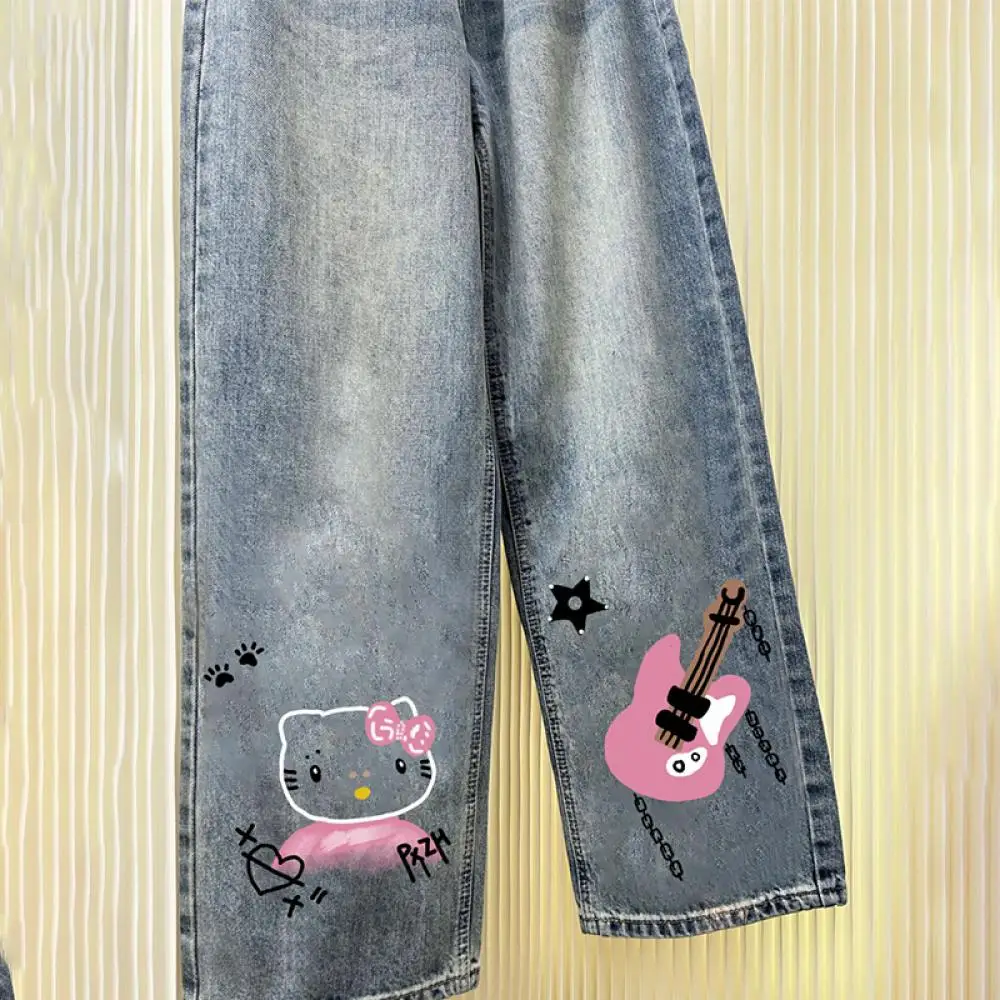 Sanrio Hello Kitty Kawaii Anime Knitting Jeans Sweatpants Trousers Leisure Wide Legs High Waist Outdoor Slimming Embroidery Hot
Sanrio Hello Kitty Kawaii Anime Knitting Jeans Sweatpants Trousers Leisure Wide Legs High Waist Outdoor Slimming Embroidery Hot