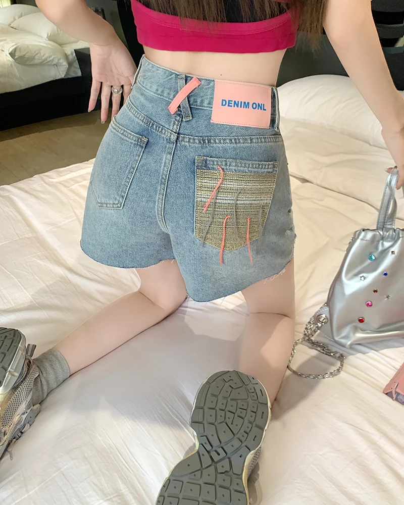 S-XL Women's Vintage Mini denim short high waist female summer ladies American Style Patchwork shorts jeans for womens(L60065
S-XL Women's Vintage Mini denim short high waist female summer ladies American Style Patchwork shorts jeans for womens(L60065