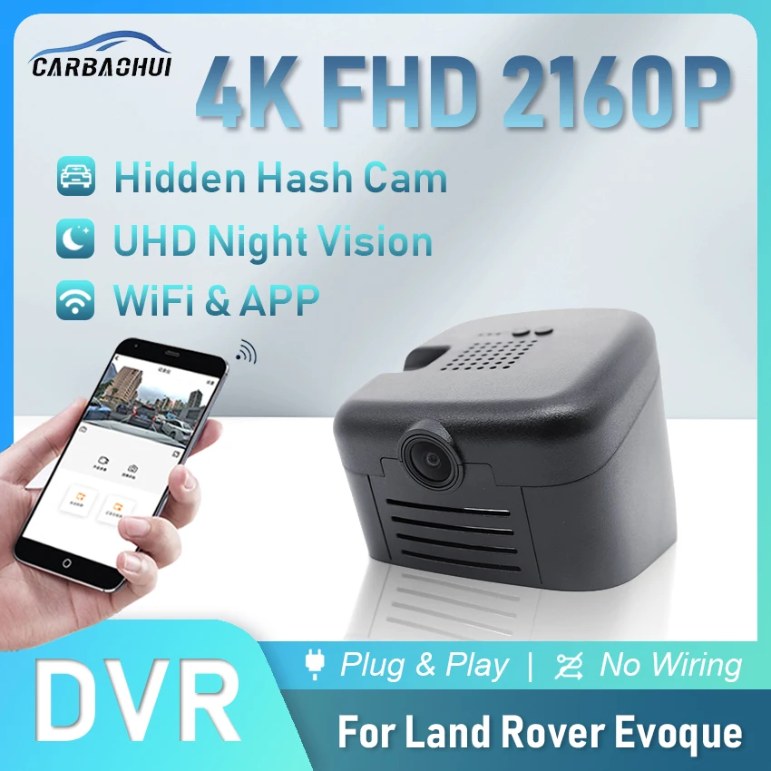 

4K 2160P Car DVR Plug and Play Dash Cam HD Camera Video Recorder For Land Rover Range Rover Evoque Discovery Sport Wiper DashCam