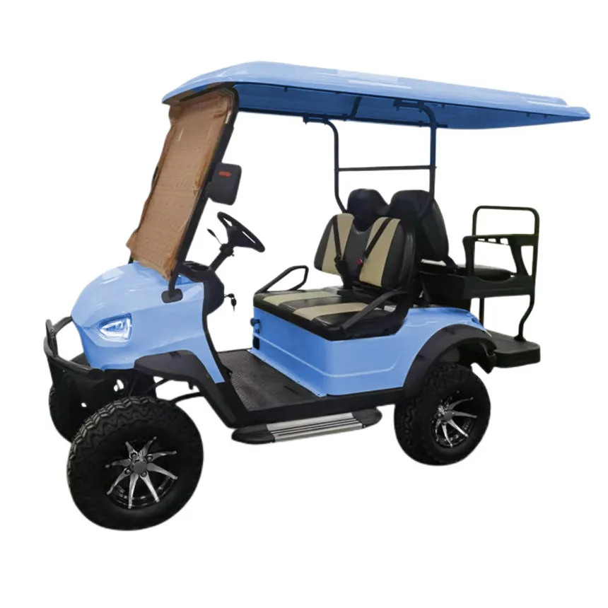 

2024 New 4/6/8-Seater Sightseeing Bus Club Car With 30% maximum Driving Slope Electric Golf Cart Off-road Hunting car