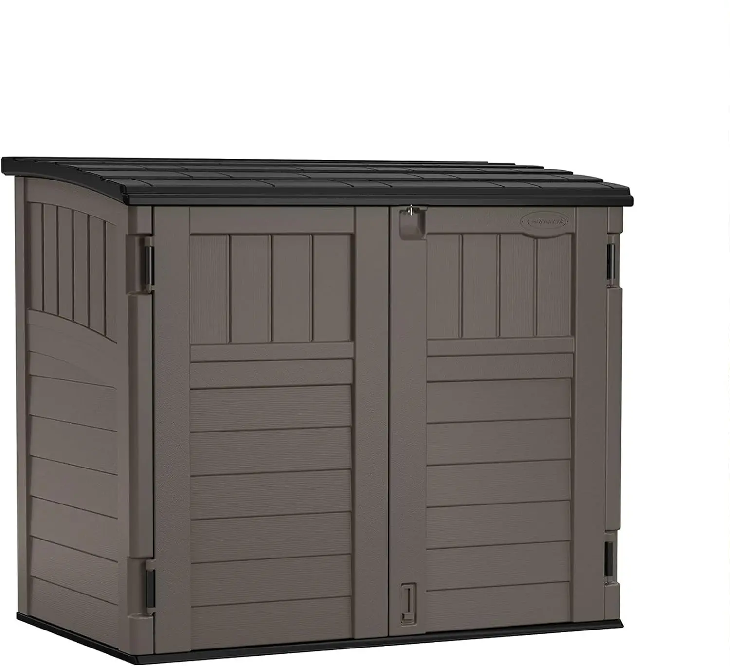 Modernist 4' x 2.5' Lockable Outdoor Garden Resin Low Profile Horizontal Storage Shed with 3 Doors, 34 Cubic Feet, Gray
Modernist 4' x 2.5' Lockable Outdoor Garden Resin Low Profile Horizontal Storage Shed with 3 Doors, 34 Cubic Feet, Gray