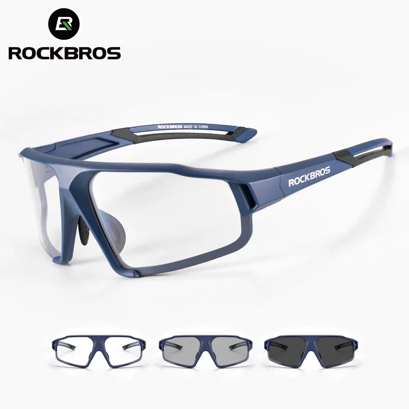 

ROCKBROS Photochromic Cycling Glasses Bike Bicycle Sports Men's Sunglasses MTB Road Eyewear Protection Goggles