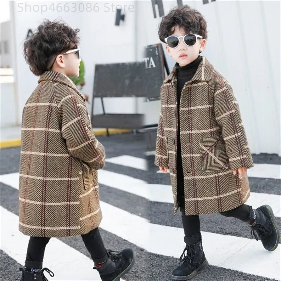 Young Boys Long Parkas Wool Coats Winter Kid's Boys Plaid Clothes Children Jacket Outfits Outwear for 6 8 9 10 13 Years
Young Boys Long Parkas Wool Coats Winter Kid's Boys Plaid Clothes Children Jacket Outfits Outwear for 6 8 9 10 13 Years