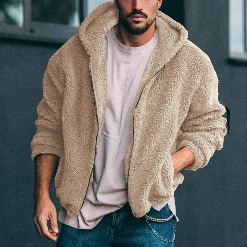 New Men's Casual Jacket Fashion Hooded Coat Autumn Winter Arctic Velvet Solid Loose Plush Warm Jacket High Street Coat Male 3 Mallzona Sa4cf2310ac564ee5a0d65c4c4dacd144J New Men's Casual Jacket Fashion Hooded Coat Autumn Winter Arctic Velvet Solid Loose Plush Warm Jacket High Street Coat Male Mallzona