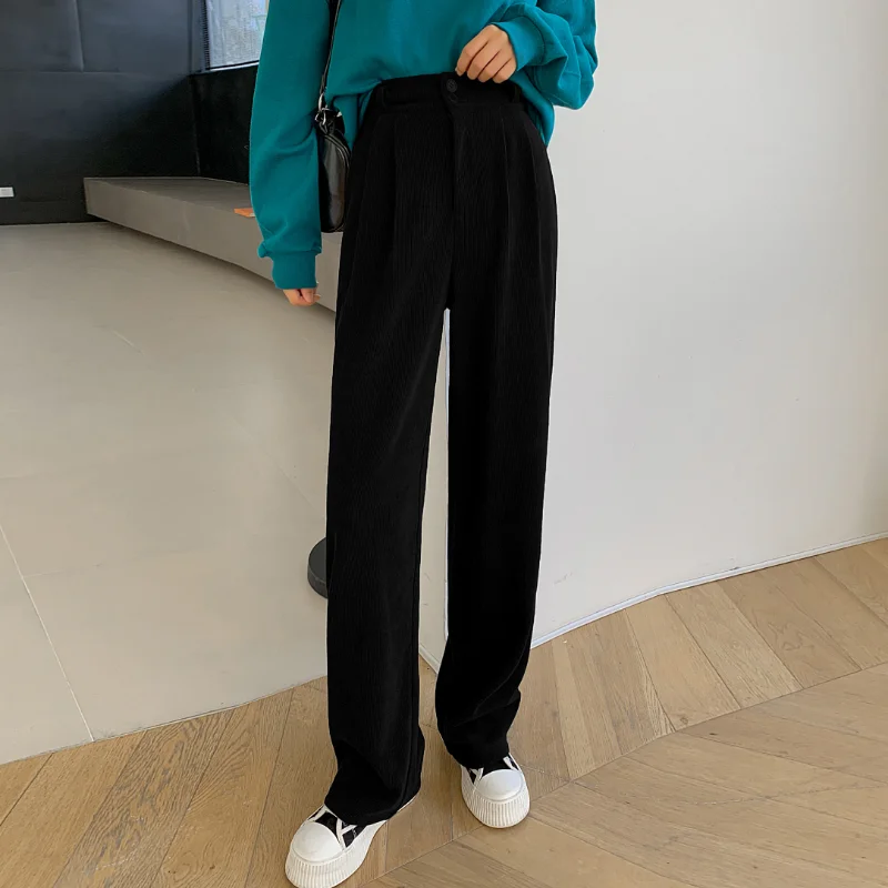 Autumn and Winter Wide Leg Pants Coffee Fashion Women High Waist Casual Loose Corduroy Pants Straight Trousers Joggers New 23556
Autumn and Winter Wide Leg Pants Coffee Fashion Women High Waist Casual Loose Corduroy Pants Straight Trousers Joggers New 23556